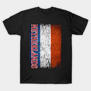 Netherlands Flag Gift Women Men Children Netherlands Retro Vintage T-Shirt